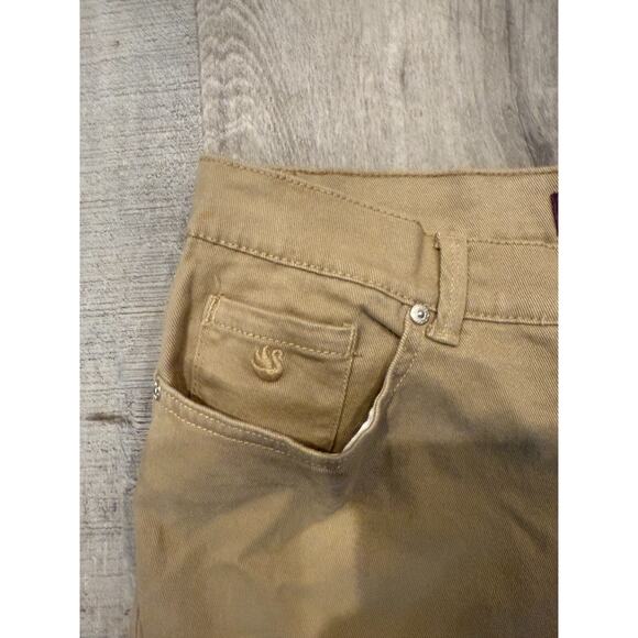 Gloria Vanderbilt Jeans Womens Size 14P Beige Straight Leg Flat Front Pockets - Picture 5 of 9